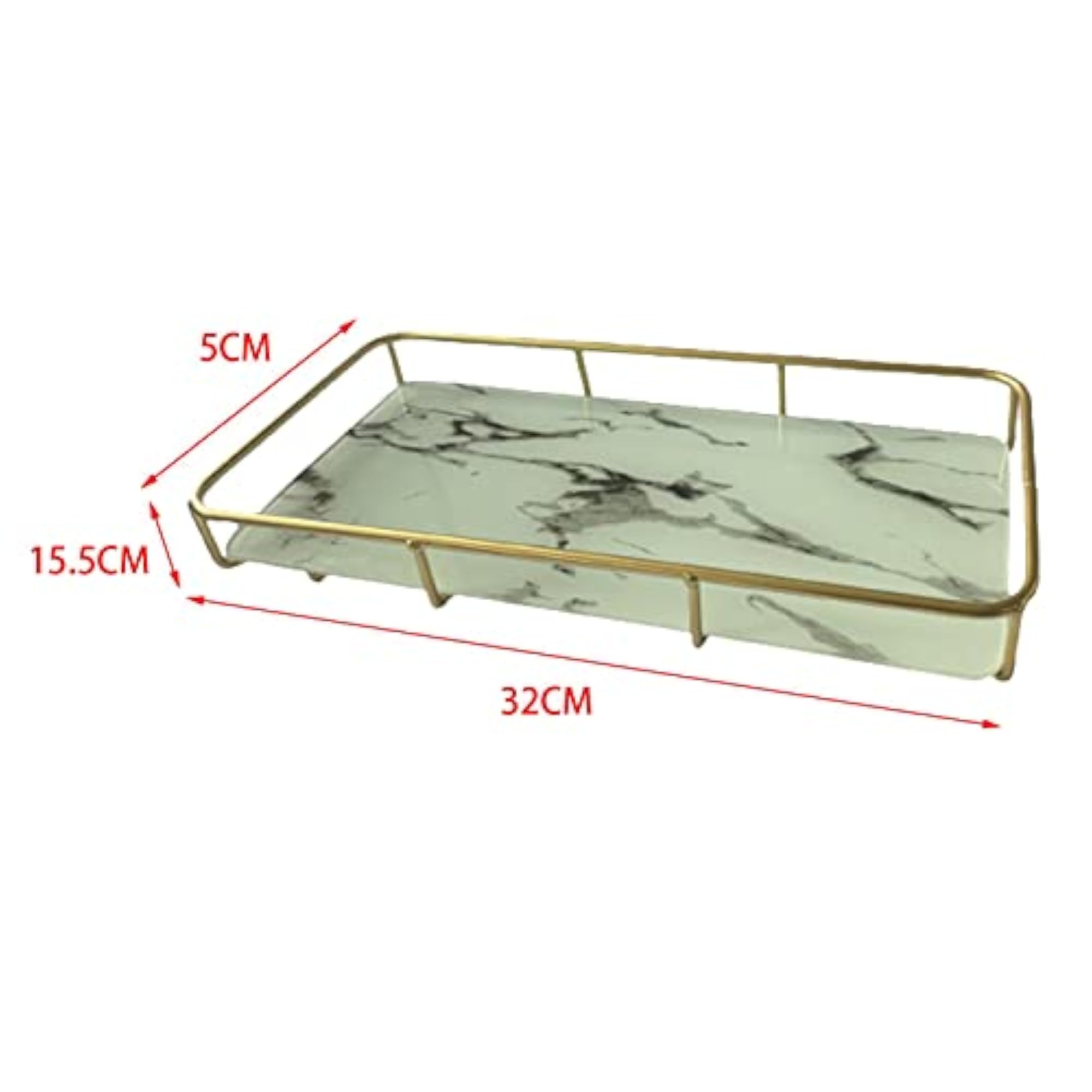 Countertop Jewelry Storage Tray with Black Stripes